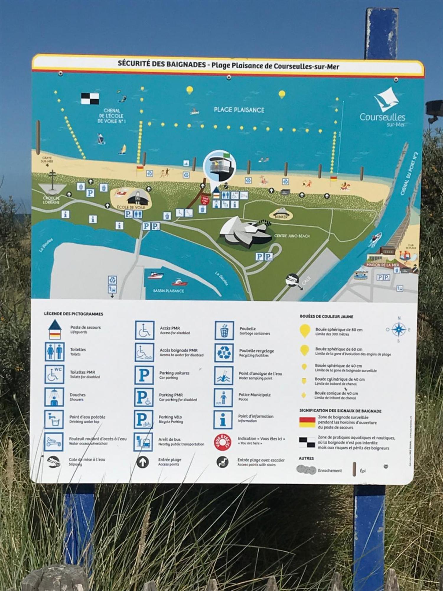 Bleu Sale - F2 Courseulles Avec Balcon公寓 外观 照片